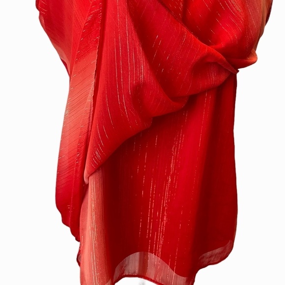 NEW Ispiri Ladies Sheer Red Sleeveless Tank Top - Picture 6 of 9